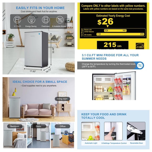 ~Brand New Mini Fridge Never Used Still in Box - Picture 3 of 6